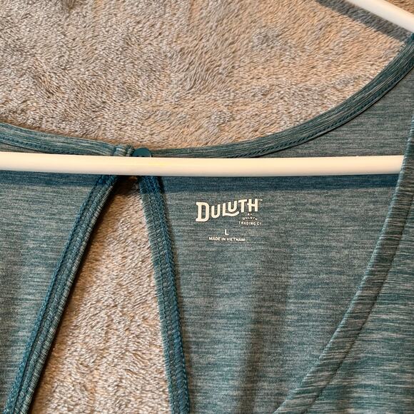 Duluth Armachillo Cooling Knit Dress‎ Size Large Teal UPF 40 - Picture 3 of 8